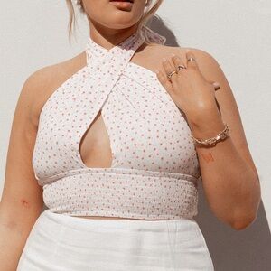 Princess Polly Jezebel Top in White Floral